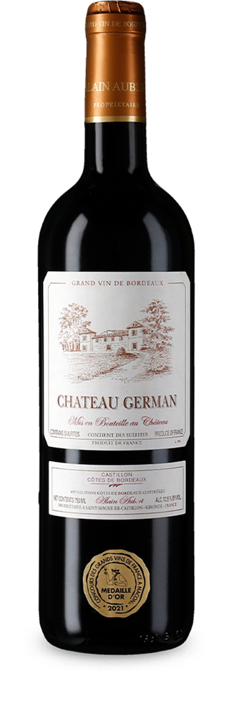 Château German Castillon Côtes de Bordeaux 2018 – Gold