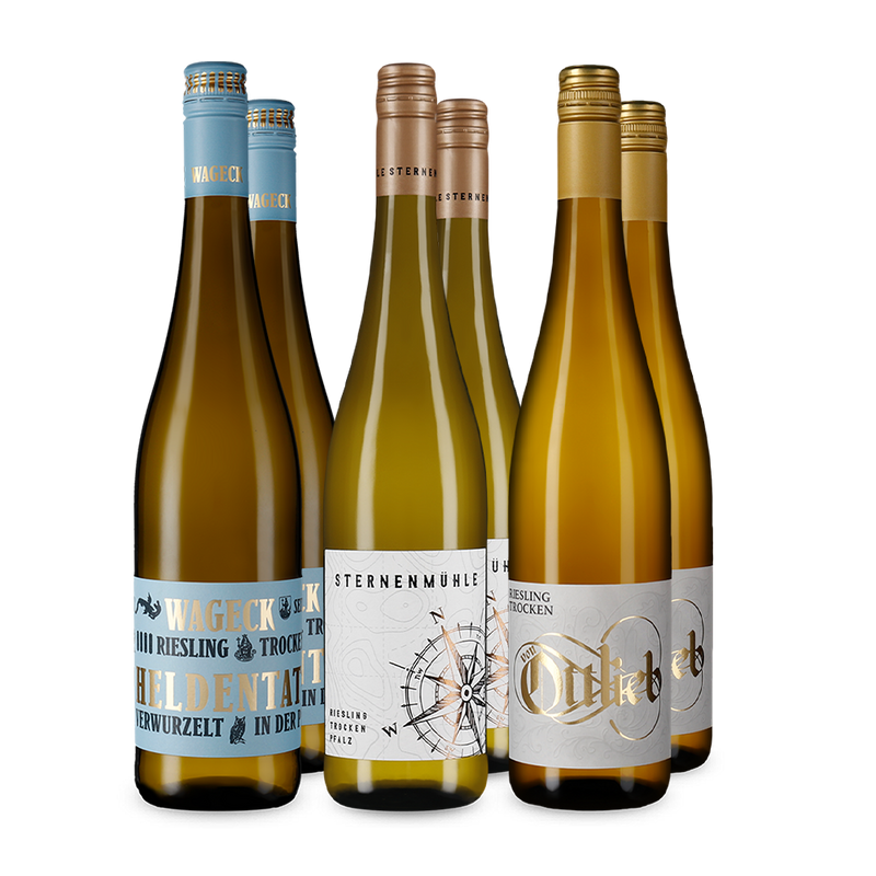 Pfälzer Riesling-Stars im 3x2-Paket – Gold